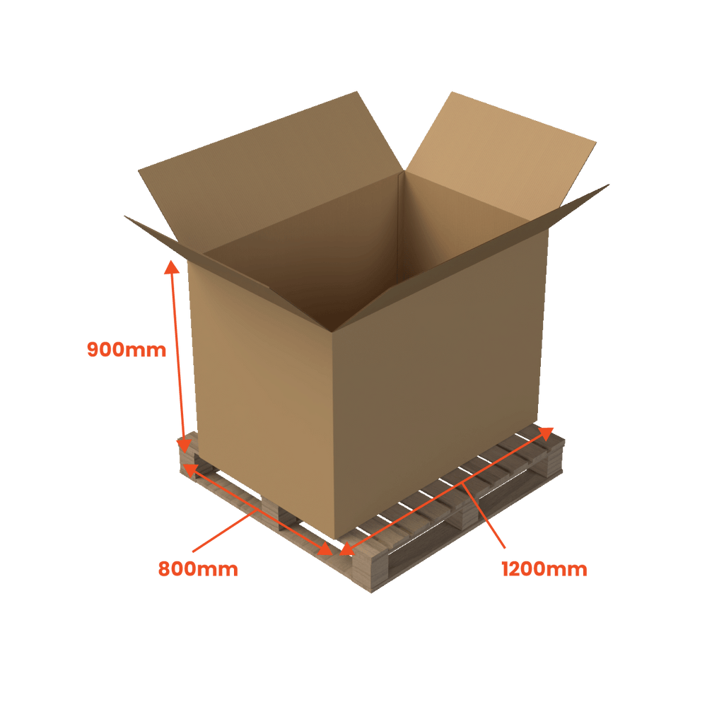 Heavy Duty Pallet Box - Large - 1200 x 800 x 900mm (Pack of 10) - Boxes 24