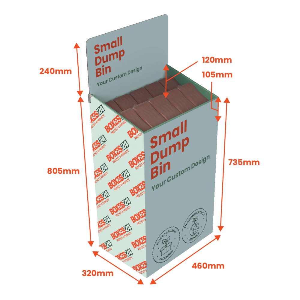 Dump Bin Small - Full Custom Print - Boxes 24