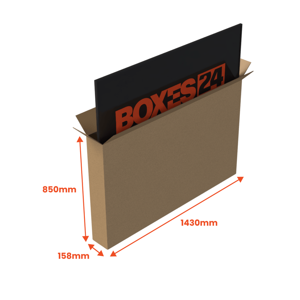 Medium TV Box (50" to 60") - 1430 x 158 x 850mm (Pack of 5) - Boxes 24