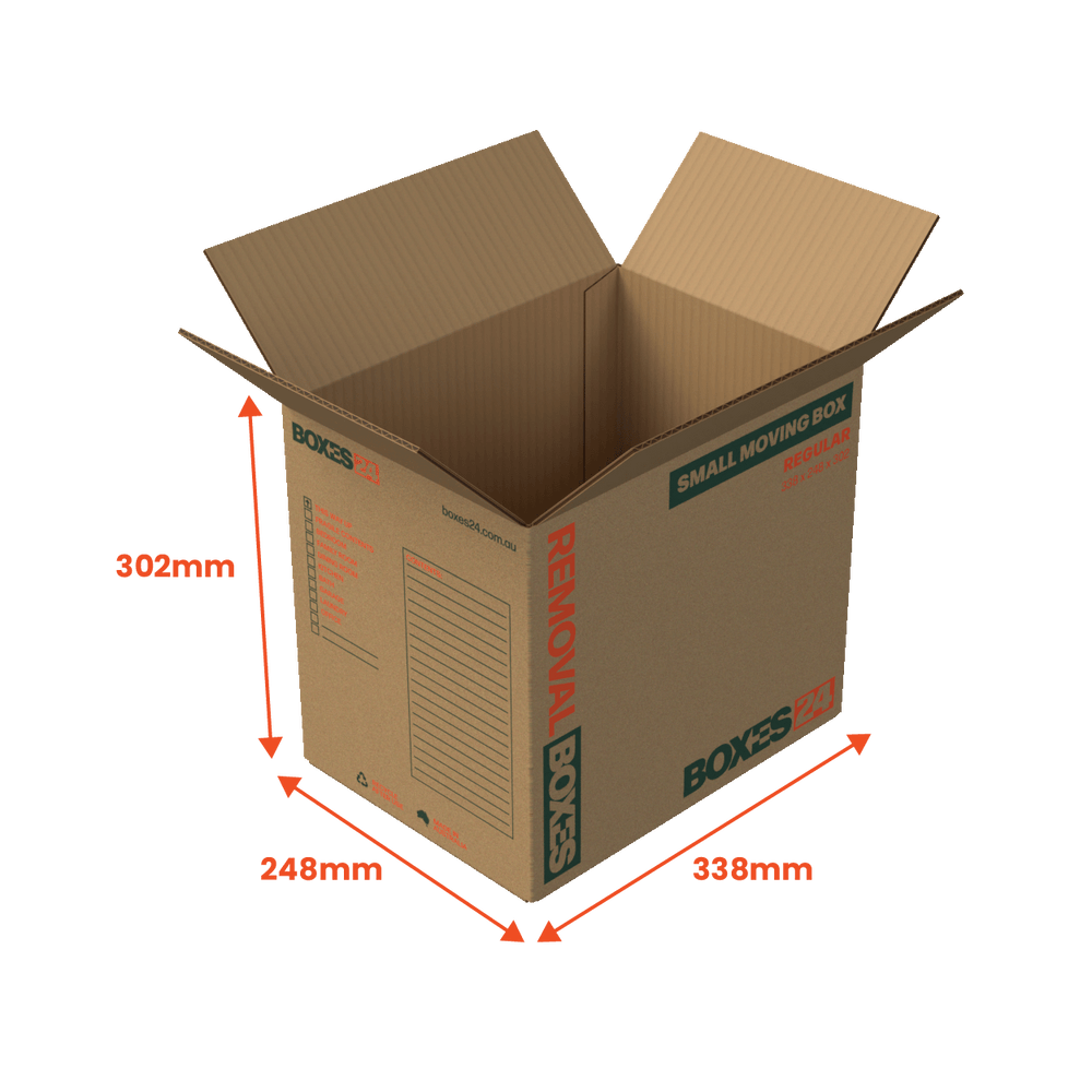 Small Moving Box - Regular - 338 x 248 x 302mm (Pack of 25) - Boxes 24