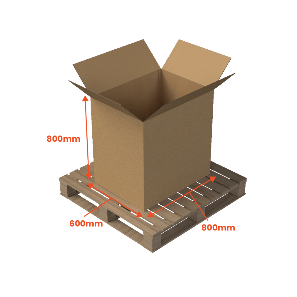 Heavy Duty Pallet Box - Small - 800 x 600 x 800mm (Pack of 10) - Boxes 24