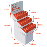 3 Tier Shelf - Custom Printed Header - Boxes 24