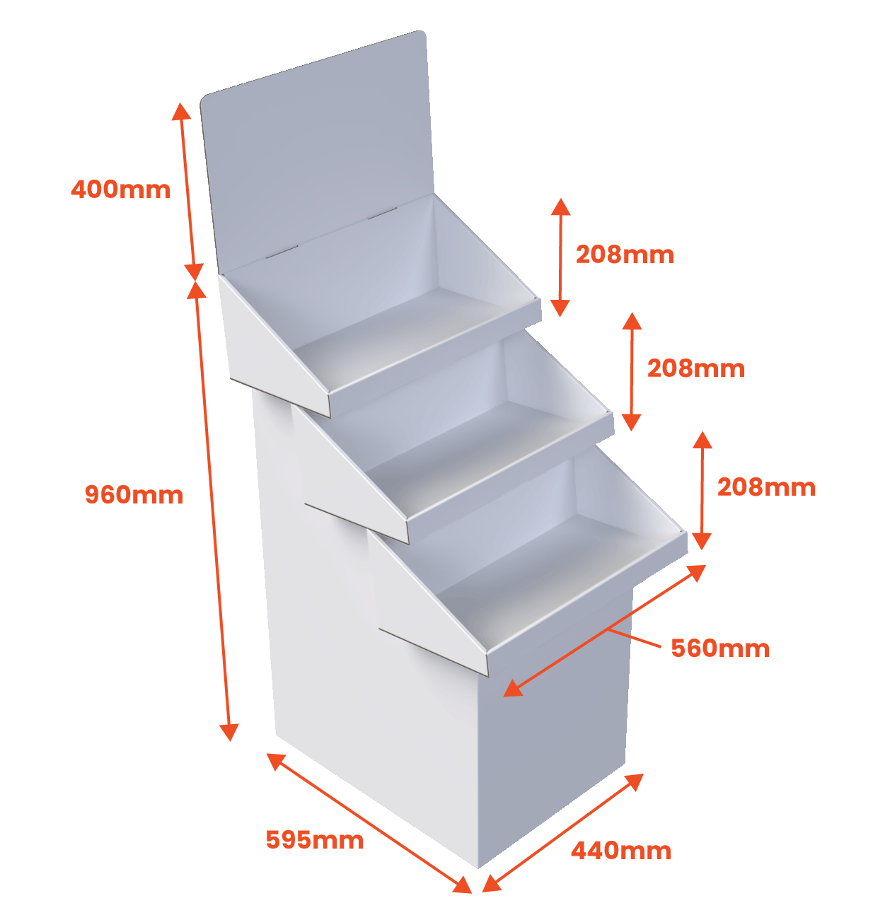 3 Tier Shelf - Plain