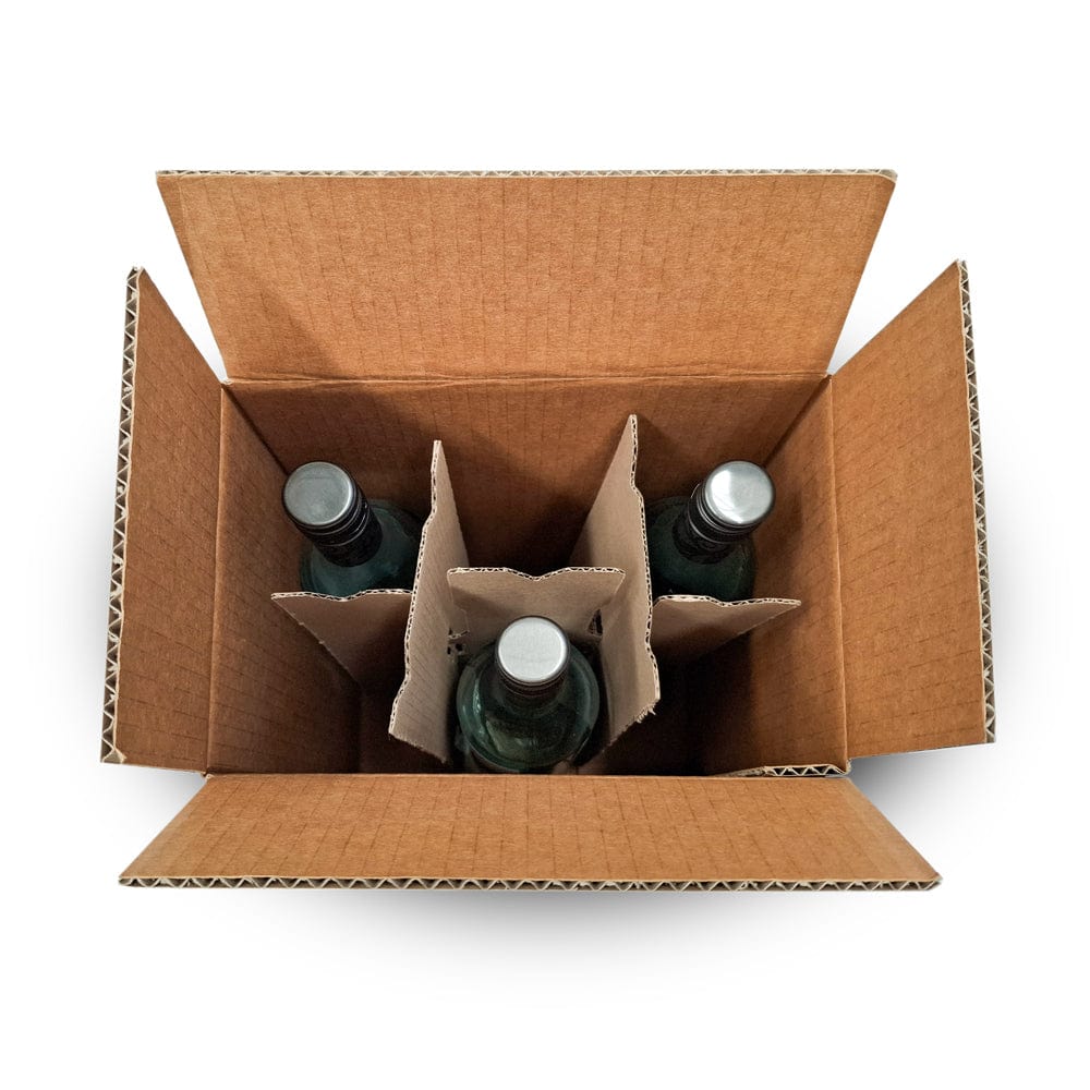 Boxes 24 Beverage Boxes 6 Bottle Generic Box - Brown - 233 x 155 x 302mm (Pack of 25)