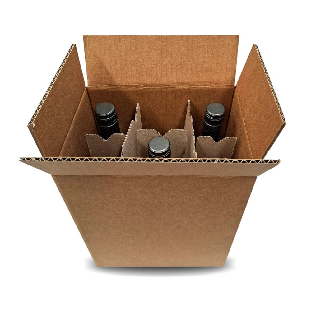 Boxes 24 Beverage Boxes 6 Bottle Generic Box - Brown - 233 x 155 x 302mm (Pack of 25)