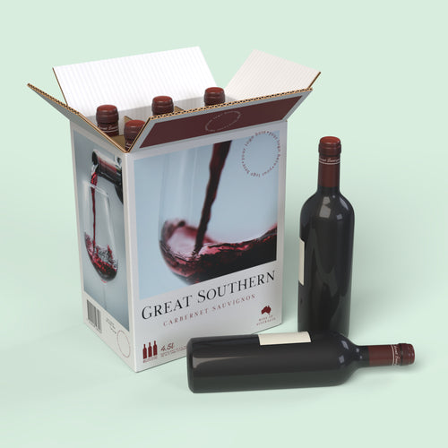 6 Bottle Generic Box - White - 233 x 155 x 329mm - Custom Print - 1 Sided (Pack of 25) - Boxes 24