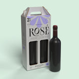 2 Bottle (750ml) Wine Carry Pack - White - 160 x 80 x 330mm - Custom Print - 1 Sided (Pack of 25) - Boxes 24