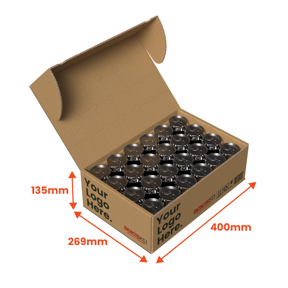 Boxes 24 Beverage Boxes Beer Advent Calender Box - Brown - 269 x 135 x 400mm - Custom Print - 1 Sided