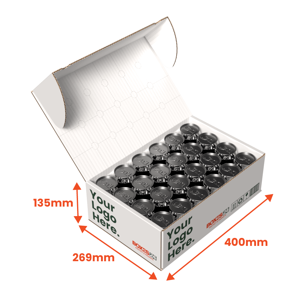 Boxes 24 Beverage Boxes Beer Advent Calender Box - White - 269 x 135 x 400mm - Custom Print - 1 Sided