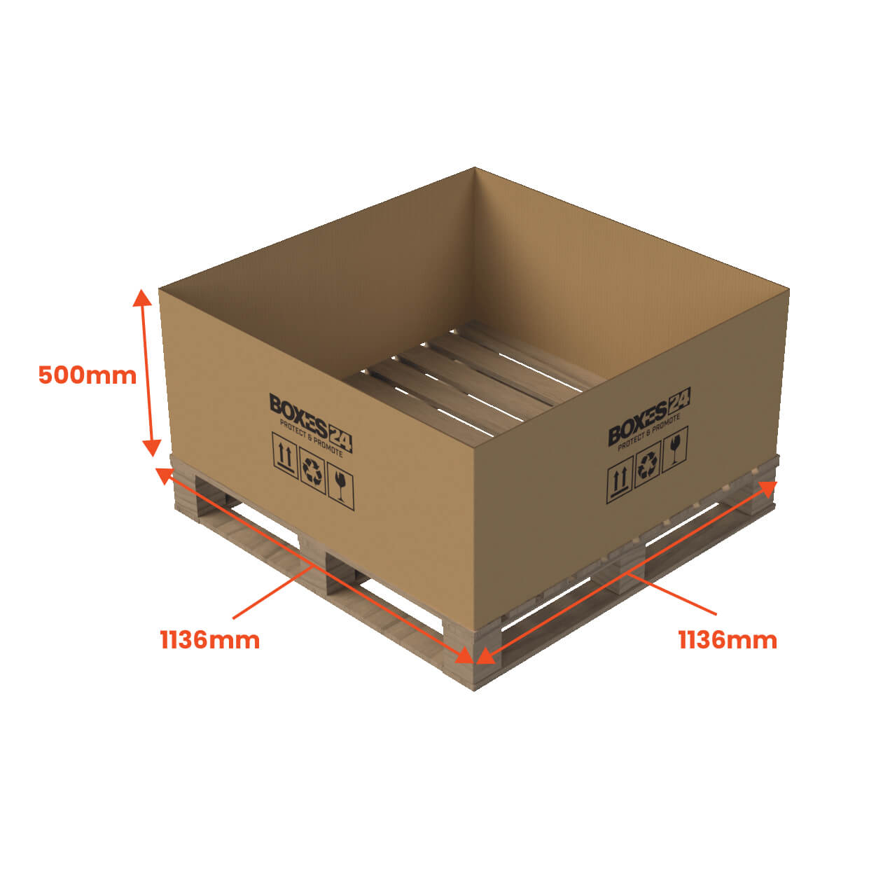 Cardboard box pallet sleeve