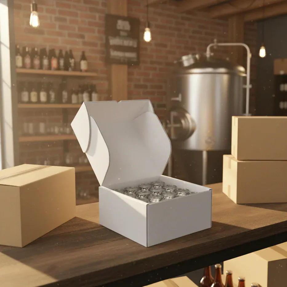 Boxes 24 Beverage Boxes 16 Can 375ml Lay Flat Box - 270 x 270 x 133mm - White (Pack of 25)