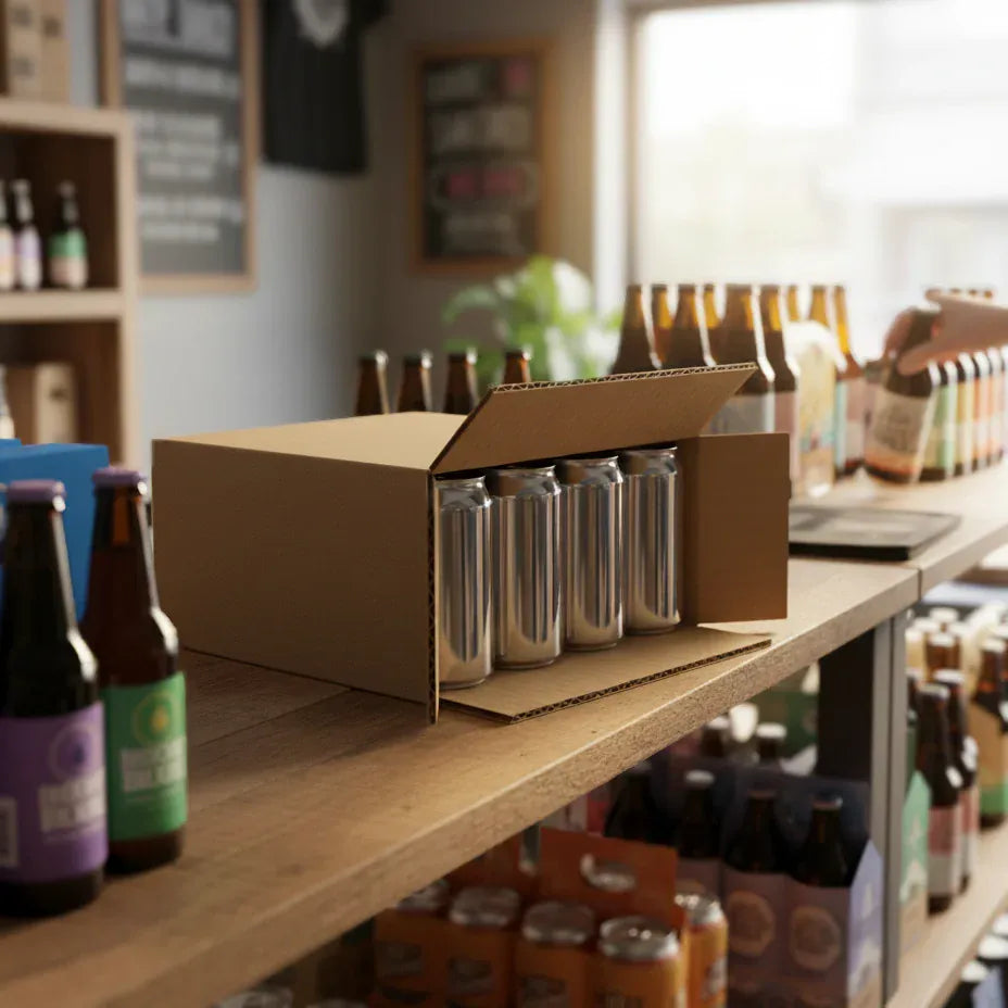 Boxes 24 Beverage Boxes 24 Can 375ml Shipper - End Open - Brown - 269 x 135 x 400mm (Pack of 25)