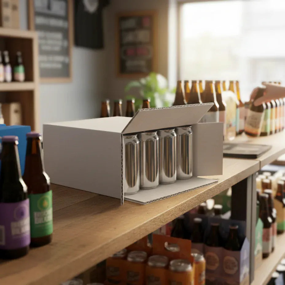 Boxes 24 Beverage Boxes 24 Can 375ml Shipper - End Open - White - 269 x 135 x 400mm (Pack of 25)