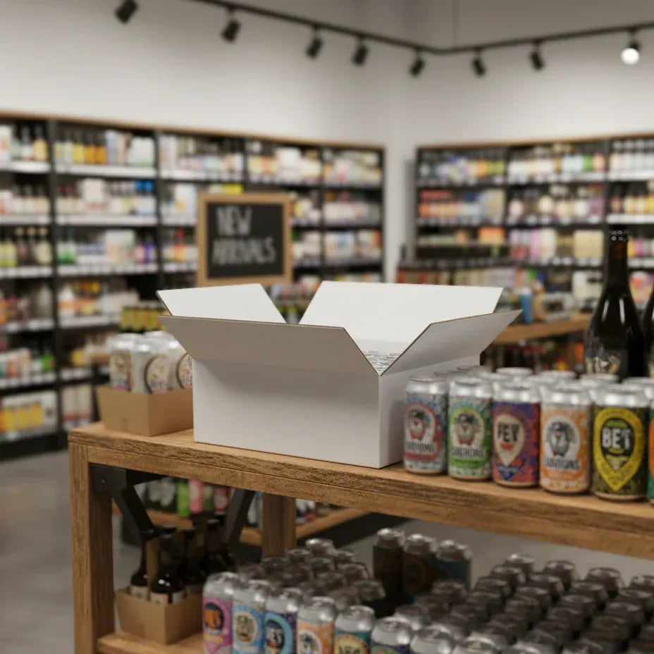 Boxes 24 Beverage Boxes 24 Can 375ml Shipper - Top Open - White - 400 x 269 x 135mm (Pack of 25)