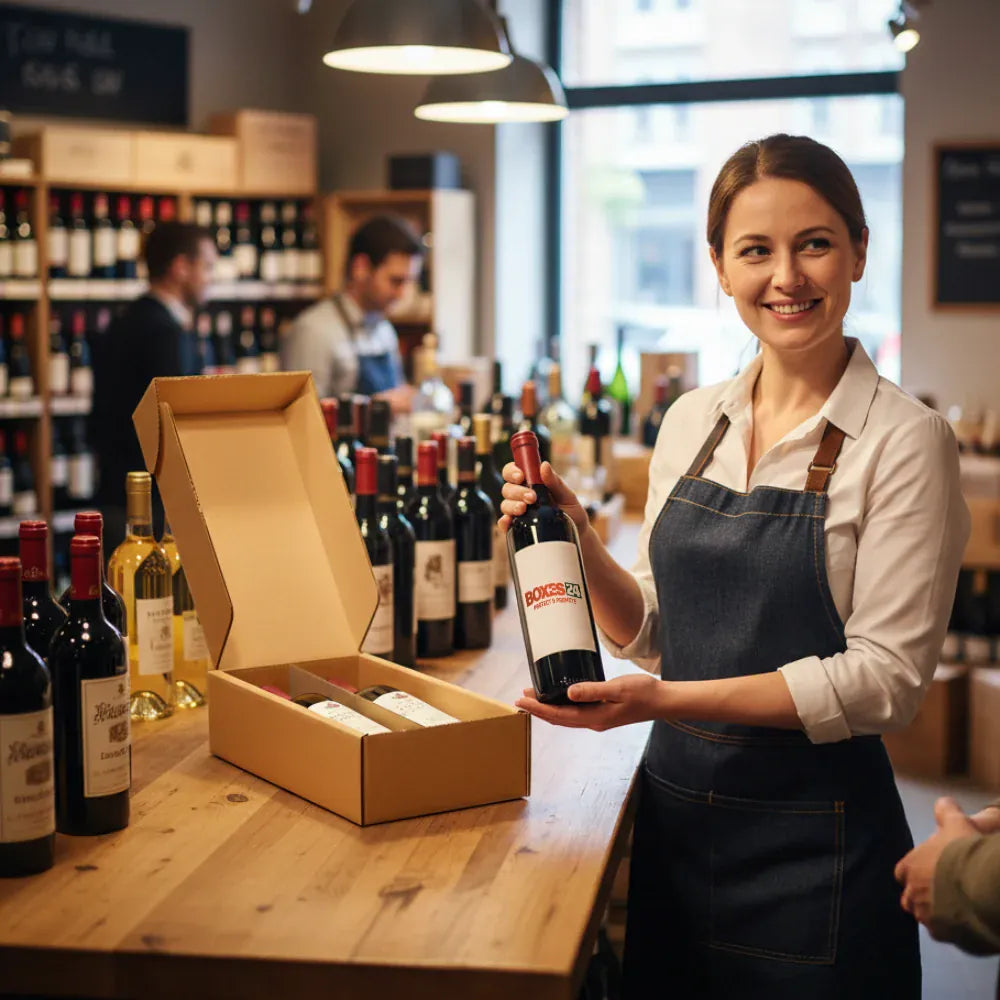 2 Bottle Wine Gift Pack - Brown - 185 x 340 x 92mm (Pack of 25)