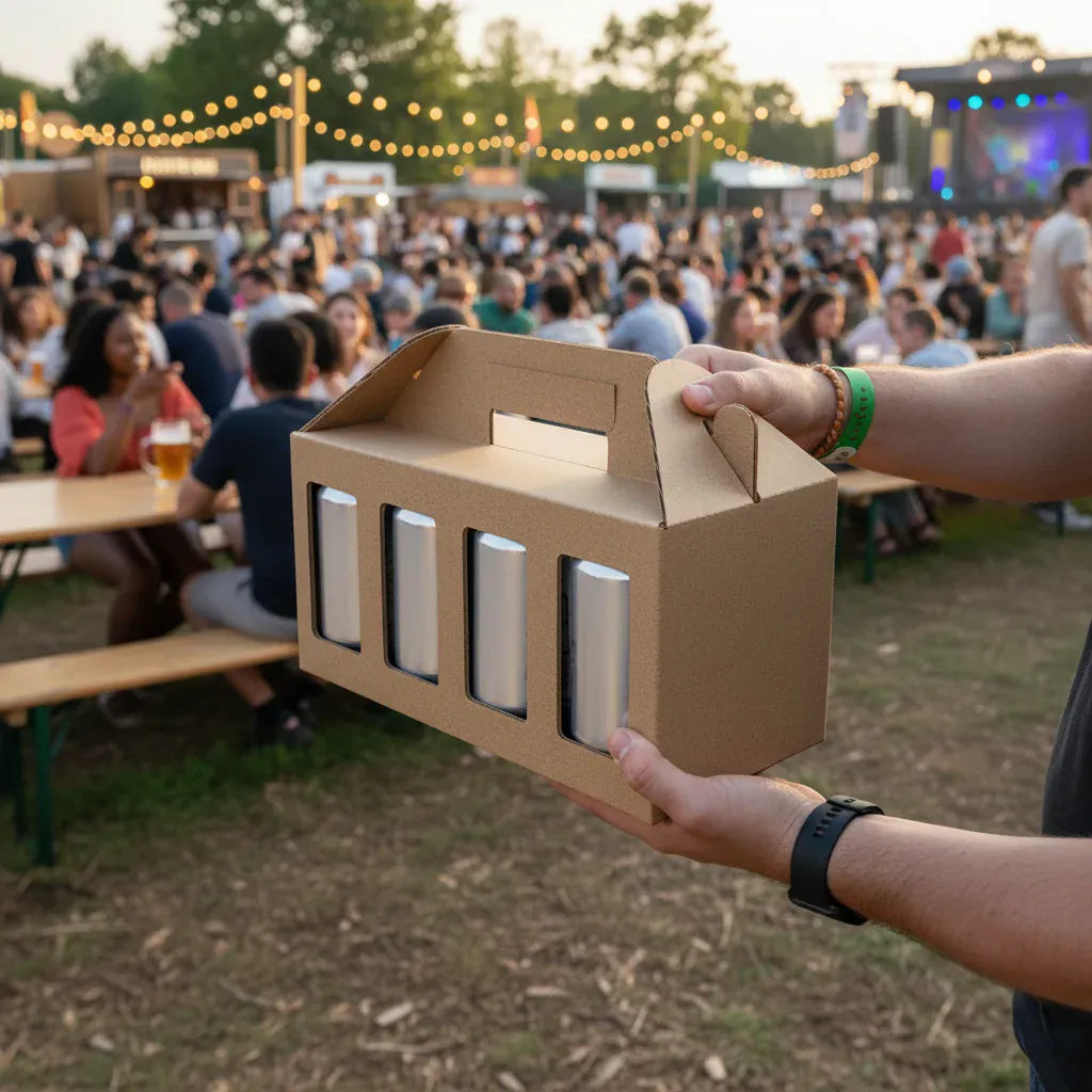 8 Can 375ml Carry Pack - 269 x 129 x 130mm - Brown (Pack of 25)