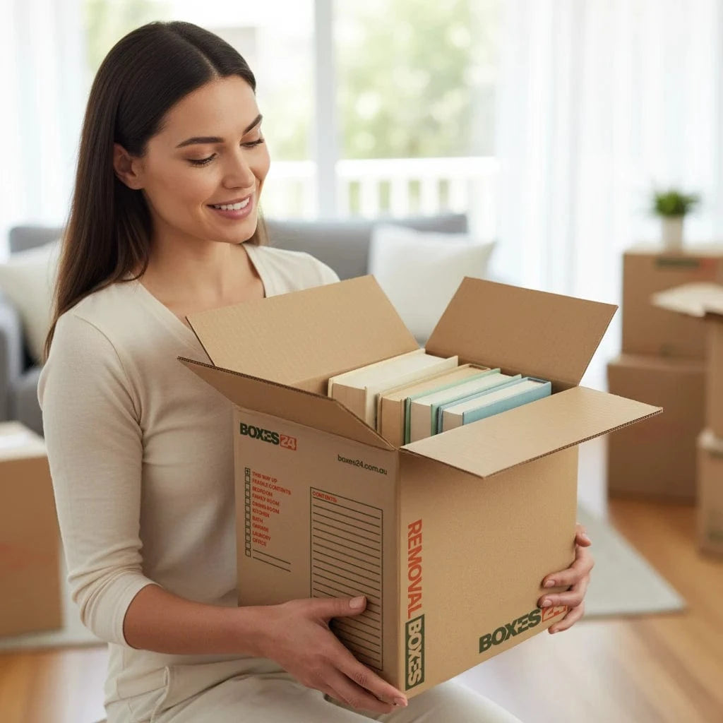 Boxes 24 Moving Boxes Small Moving Box - Regular - 338 x 248 x 302mm (Pack of 25)