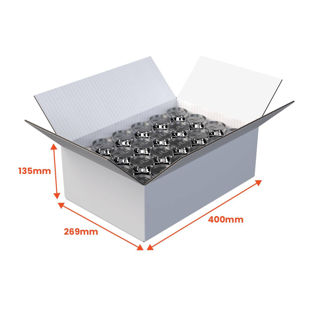 Boxes 24 Beverage Boxes 24 Can 375ml Shipper - Top Open - White - 400 x 269 x 135mm (Pack of 25)