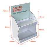 Counter Display Unit - Custom Printed Header - Boxes 24