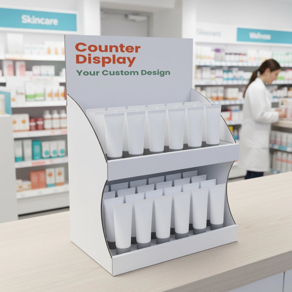 Counter Display Unit - Custom Printed Header (Pack of 5)