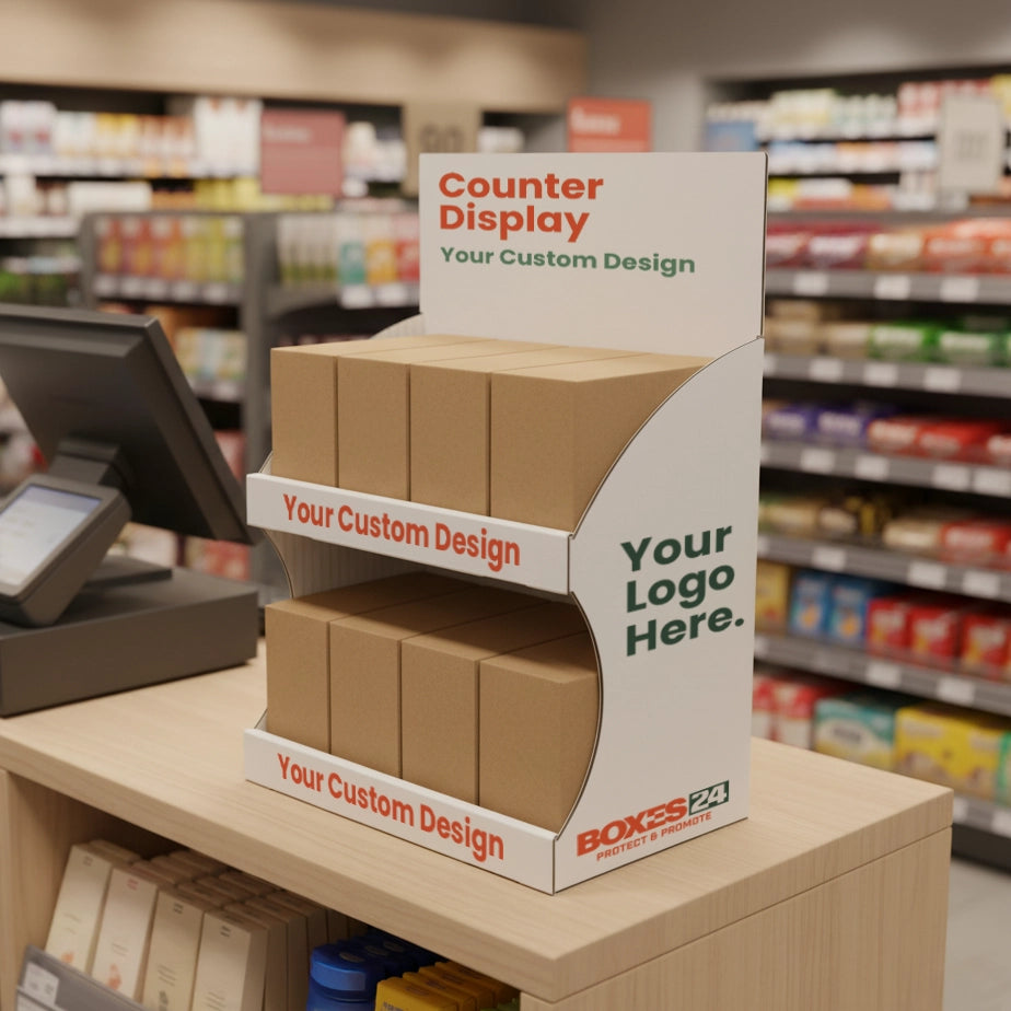 Counter Display Unit - Full Custom Print (Pack of 5)