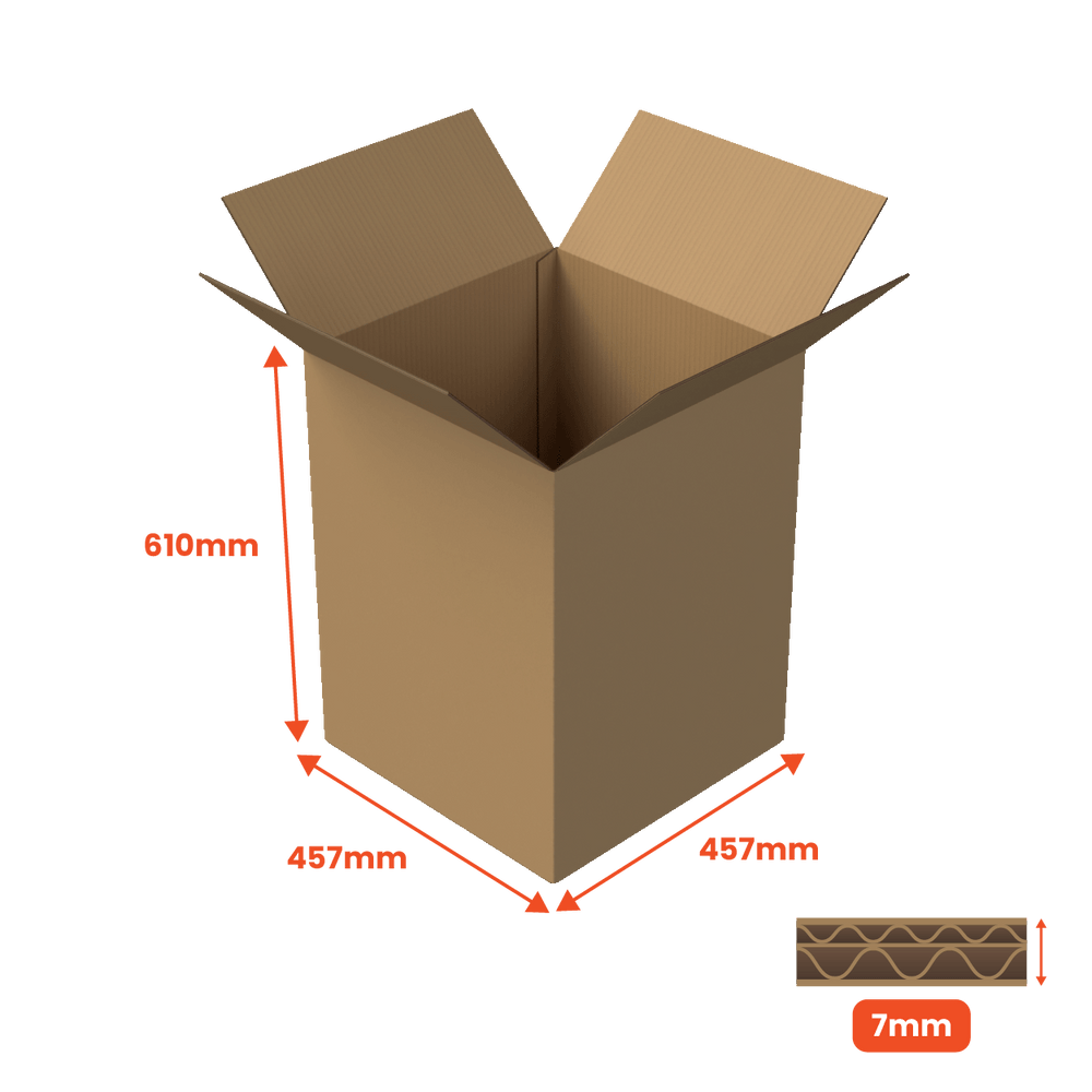 Double Wall Packing Box Brown - DW4 - 457 x 457 x 610mm (Pack of 10) - Boxes 24