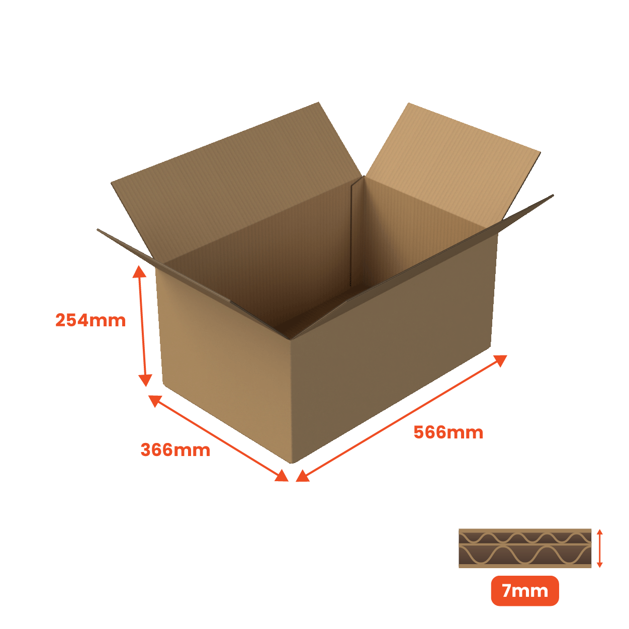 Boxes 24 Packing Boxes Double Wall Packing Box Brown - DW5 - 566 x 366 x 254mm (Pack of 10)