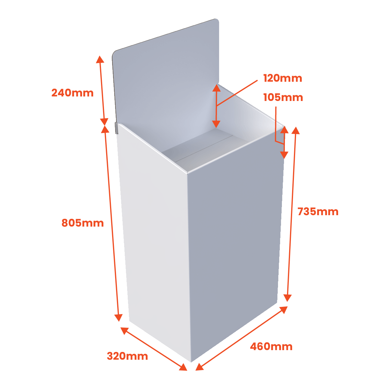 Dump Bin Small - Plain - Boxes 24