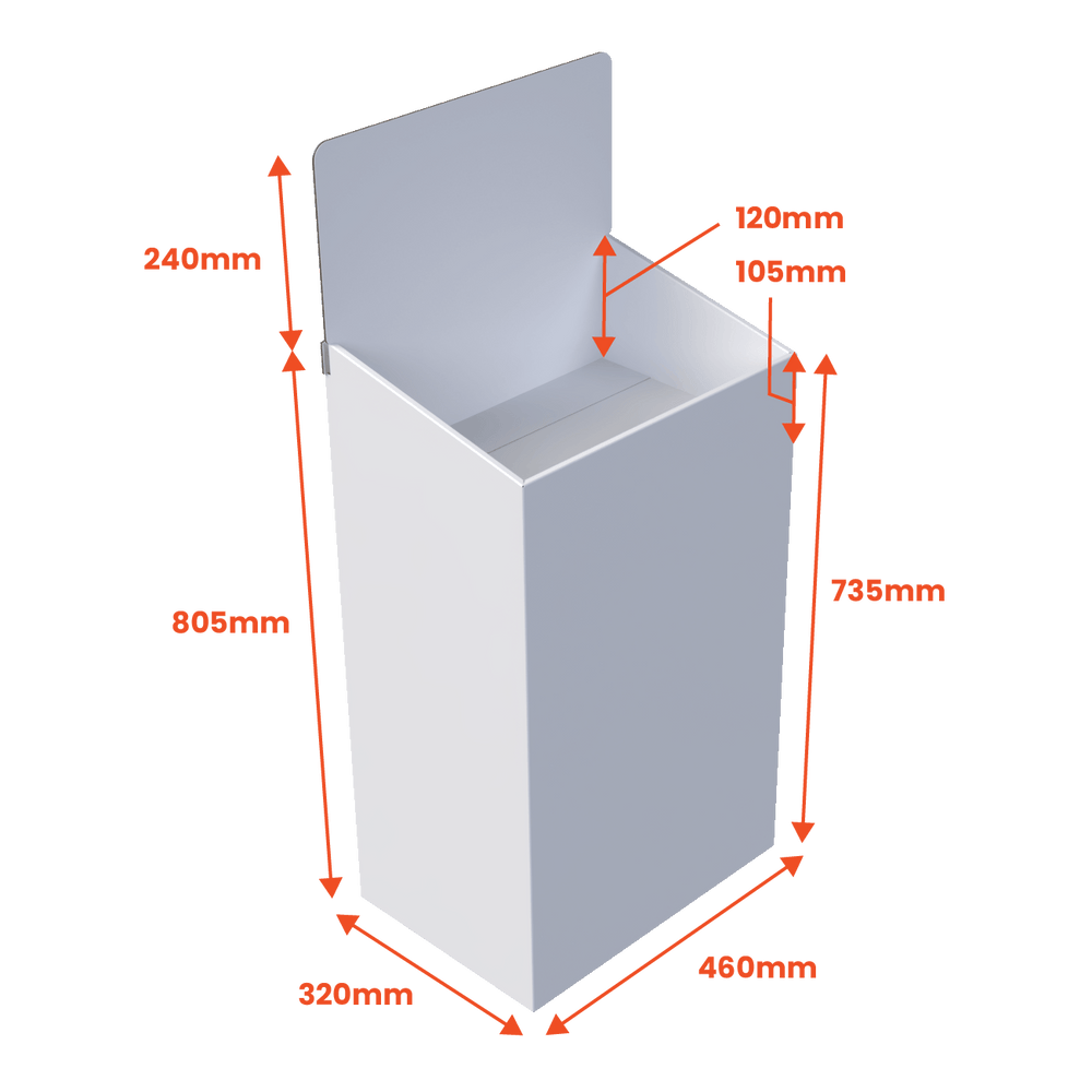 Dump Bin Small - Plain - Boxes 24