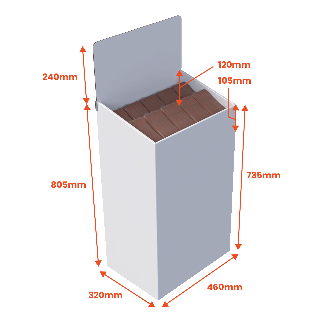 Dump Bin Small - Plain - Boxes 24