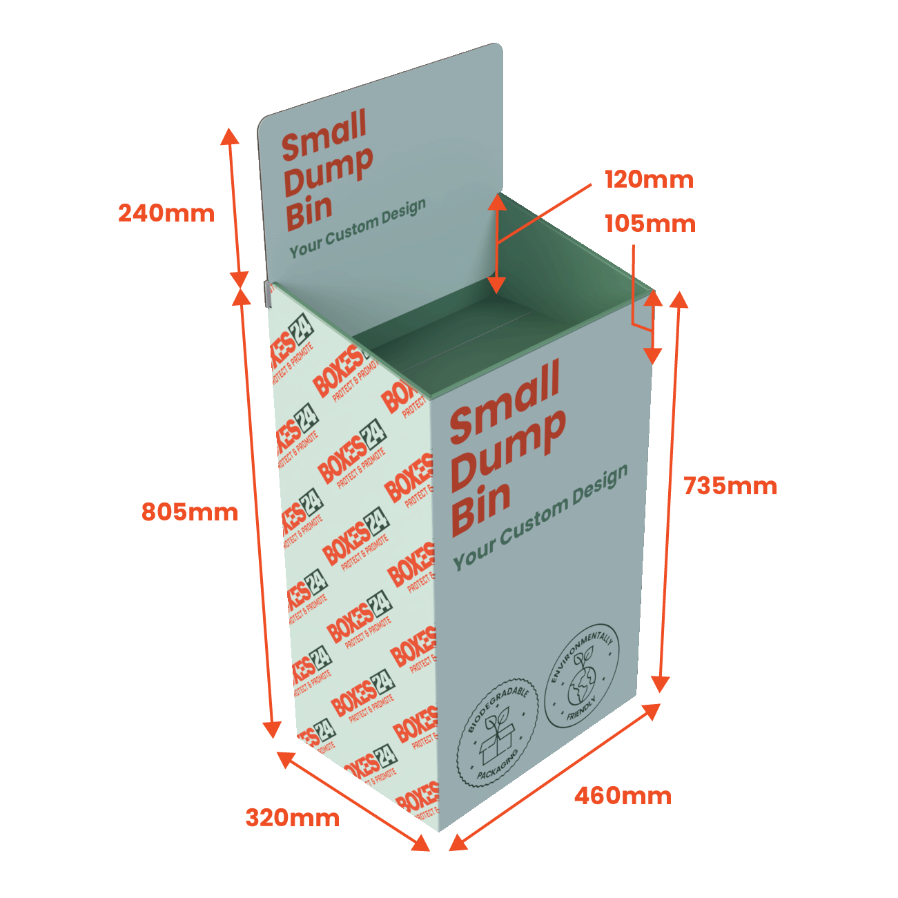 Dump Bin Small - Full Custom Print