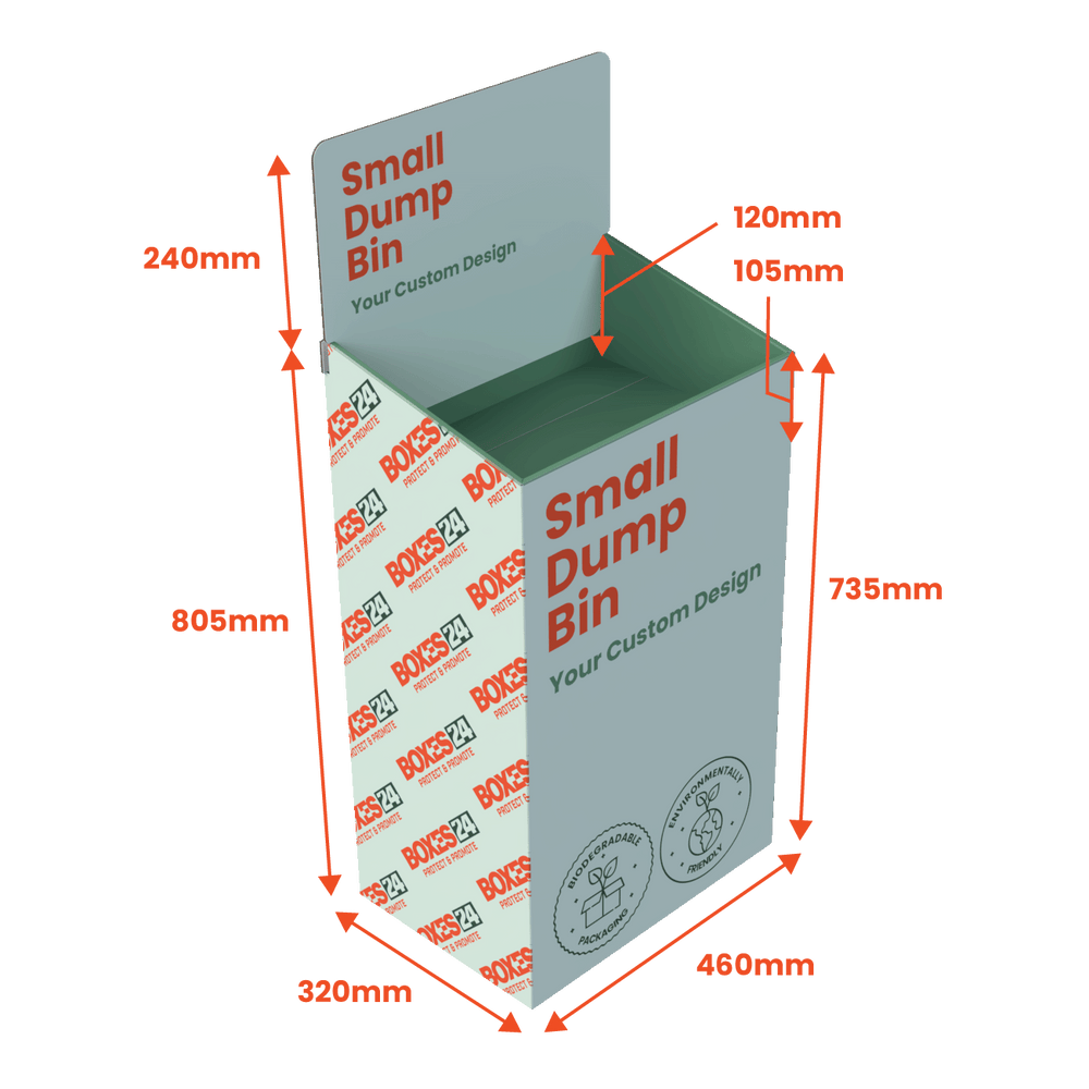 Dump Bin Small - Full Custom Print - Boxes 24