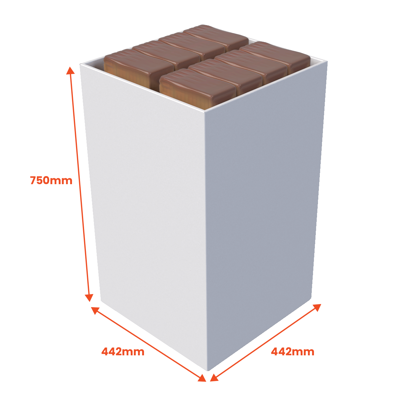 Dump Bin Large - Plain - Boxes 24