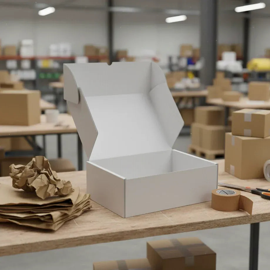 Boxes 24 Mailing Boxes Large Mailing Box - White - 390 x 280 x 140mm (Pack of 25)