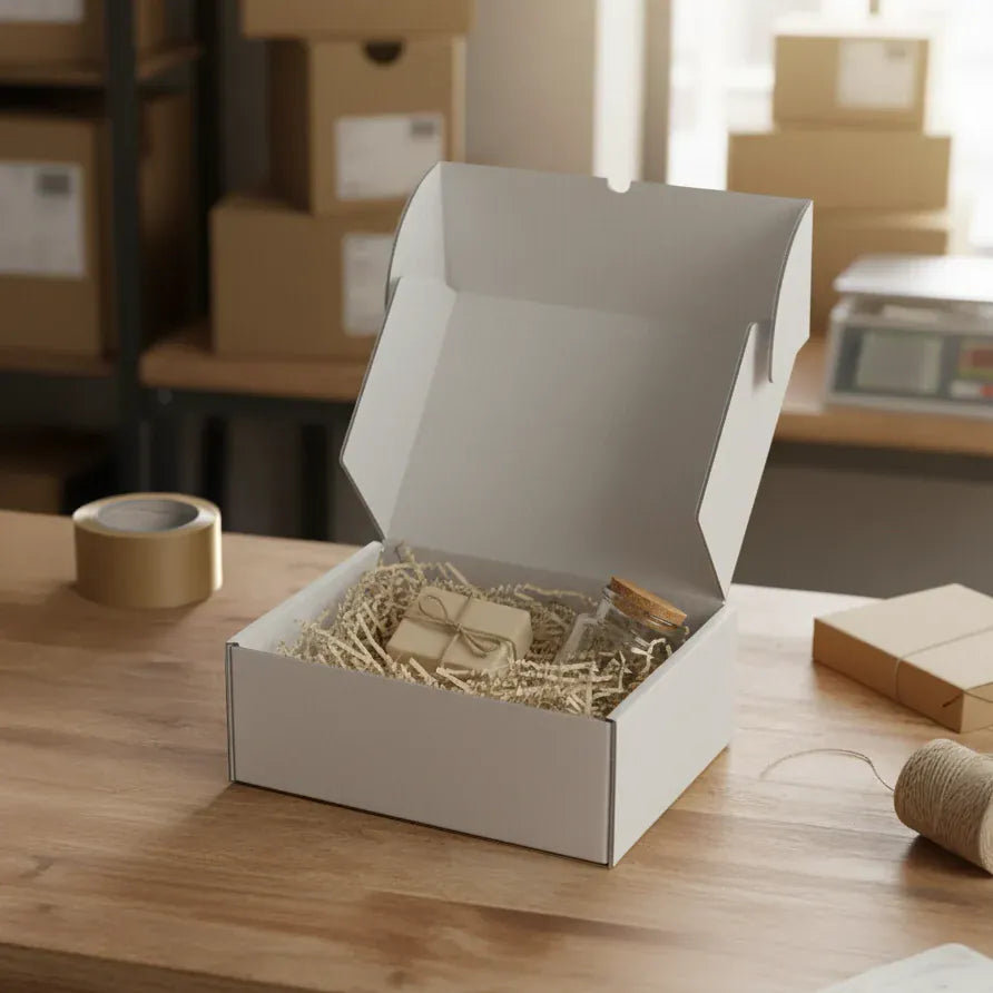 Boxes 24 Mailing Boxes Medium Mailing Box - White - 240 x 190 x 120mm (Pack of 25)