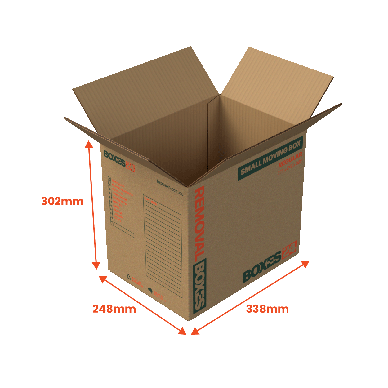 Small Moving Box - Regular - 338 x 248 x 302mm (Pack of 25)