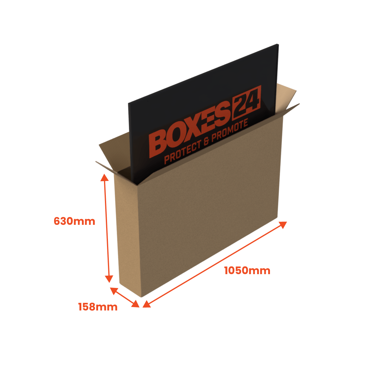 Boxes 24 Moving Boxes Small TV Box (32" to 43") - 1050 x 158 x 630mm (Pack of 5)