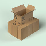Single Wall Packing Box Brown - SW7 - 457 x 305 x 305mm - Custom Print - 1 Sided (Pack of 25) - Boxes 24
