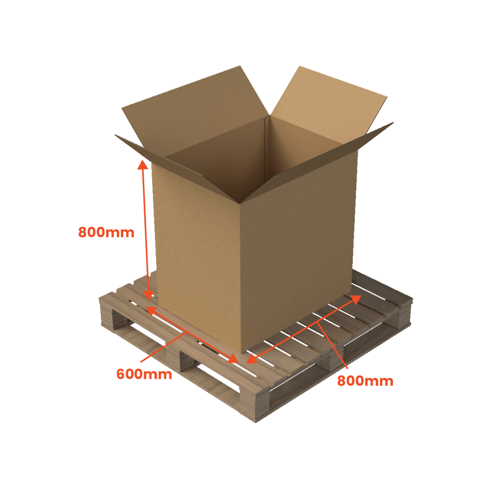 Heavy Duty Pallet Box - Small - 800 x 600 x 800mm (Pack of 10) - Boxes 24
