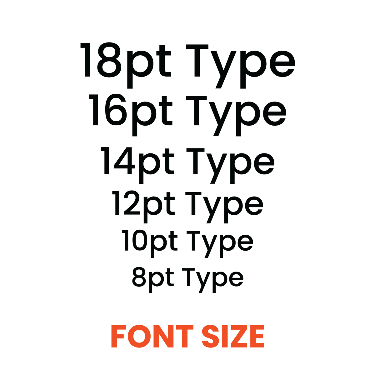 Print Specifications Diagram Font Size