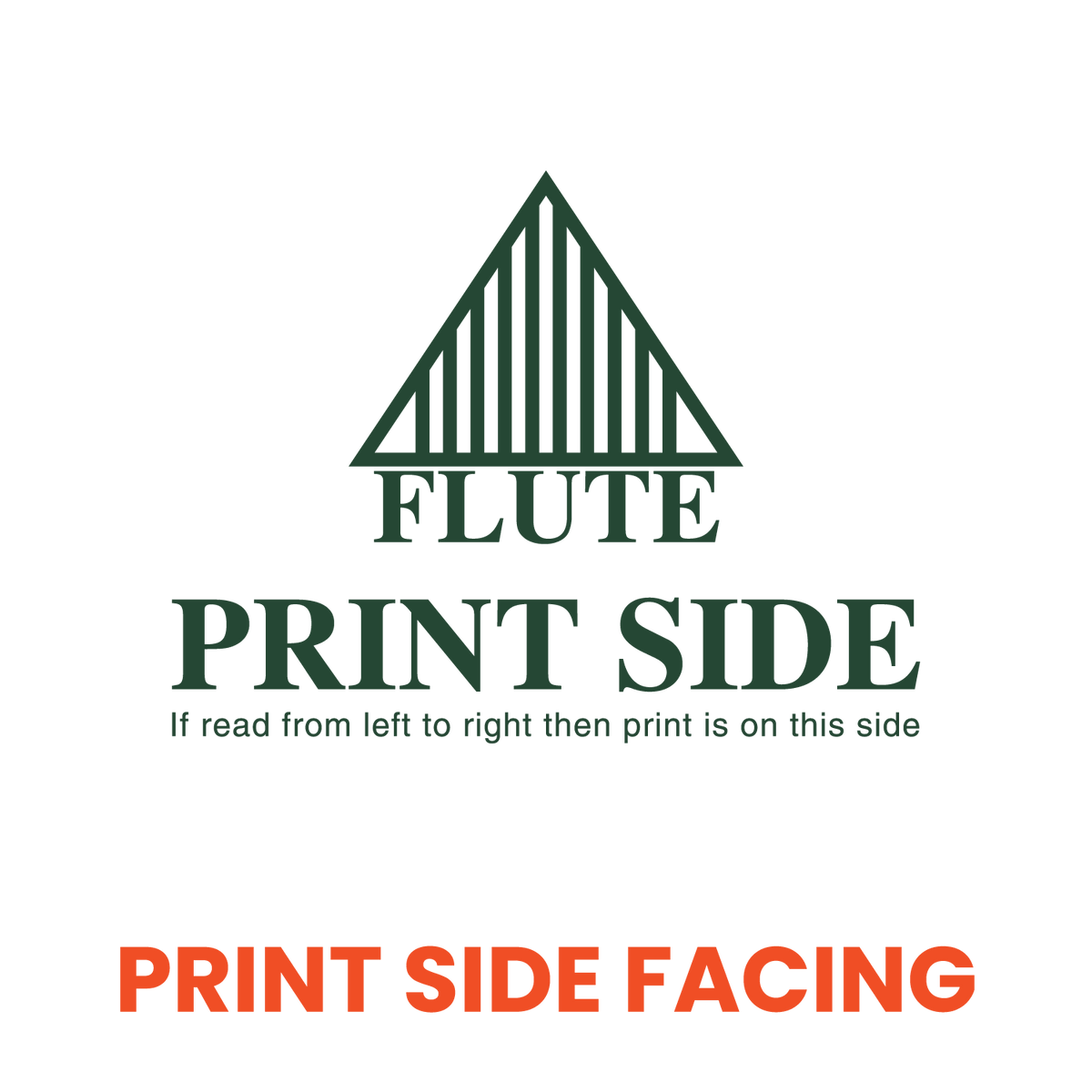 Print Specifications Diagram Print Side Facing