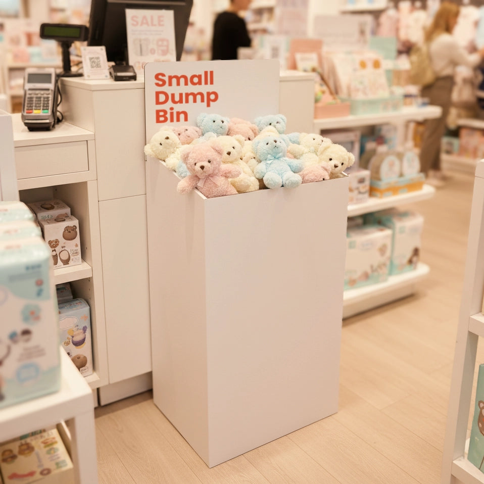 Dump Bin Small - Custom Printed Header (Pack of 5)