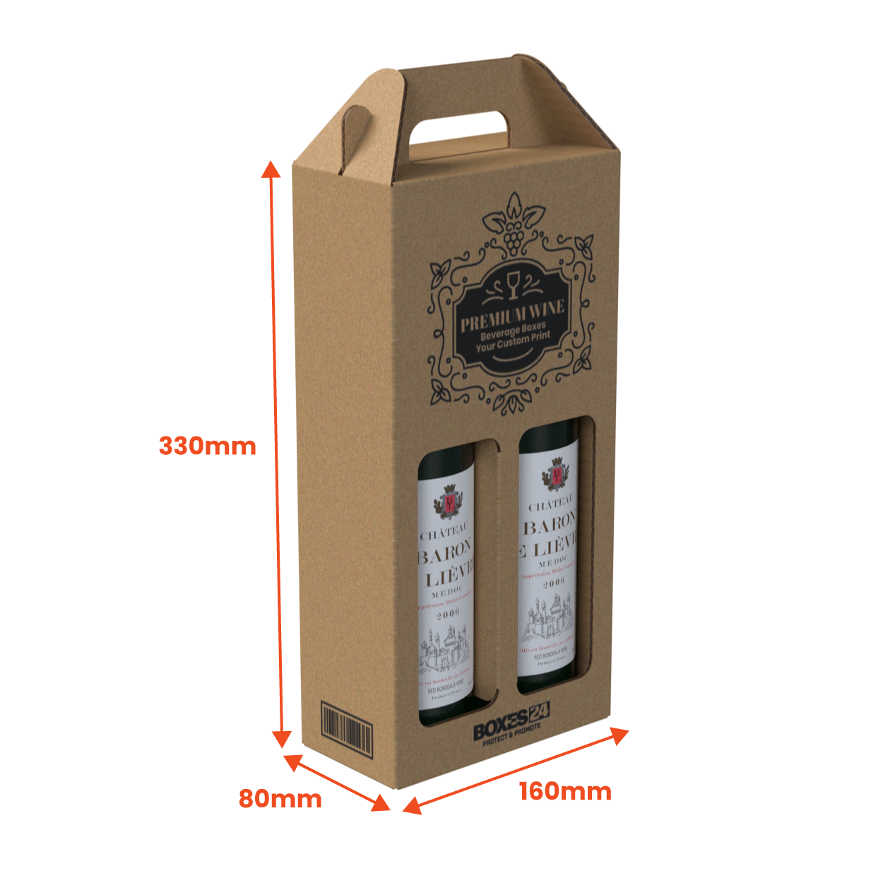 Wine Boxes 2 Bottle Carry Pack
