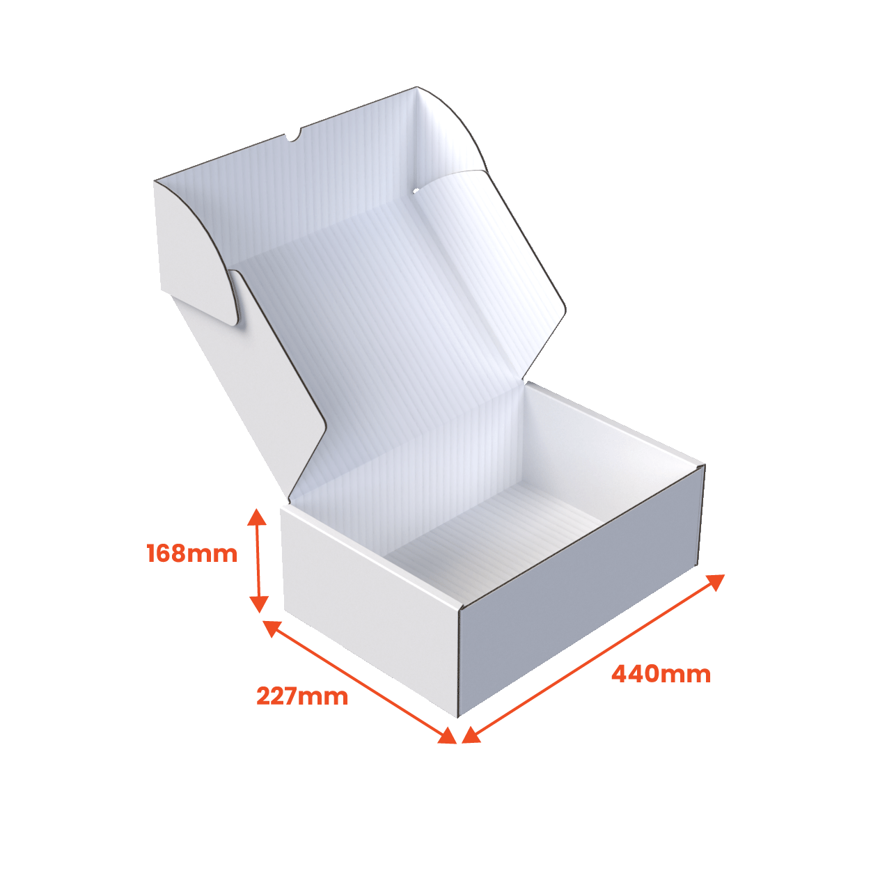Boxes 24 Mailing Boxes Extra Large Mailing Box - White - 440 x 227 x 168mm (Pack of 25)