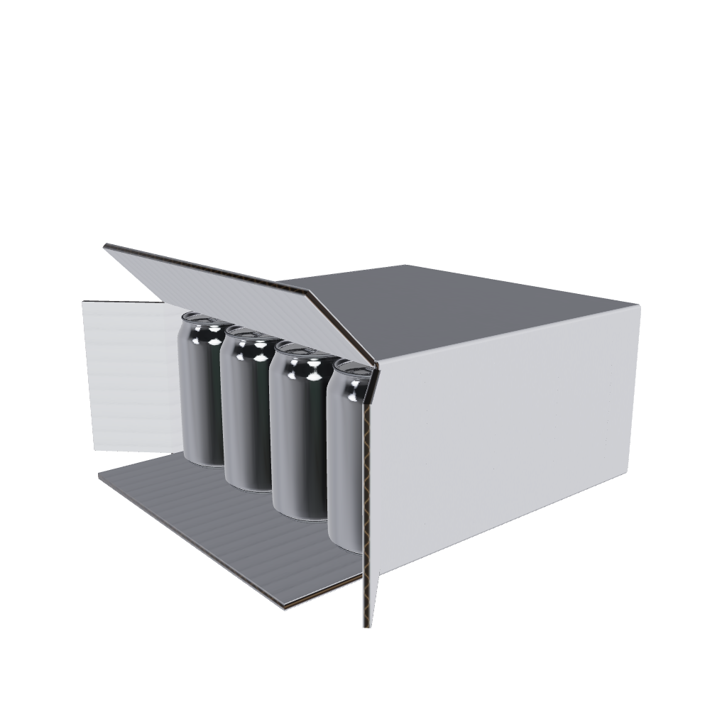 16 Can 375ml Shipper - End Open - White - 269 x 135 x 266mm (Pack of 25)