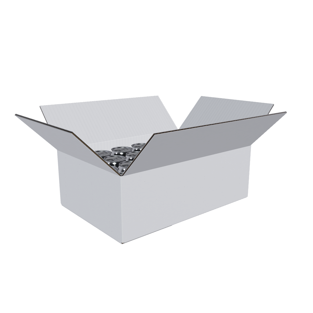 24 Can 375ml Shipper - Top Open - White - 400 x 269 x 135mm (Pack of 25)