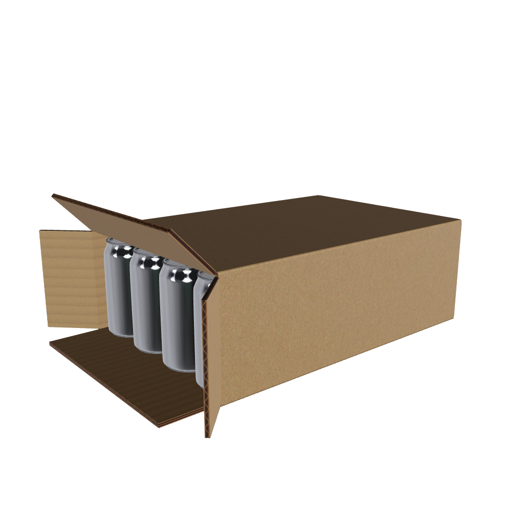 24 Can 375ml Shipper - End Open - Brown - 269 x 135 x 400mm (Pack of 25)
