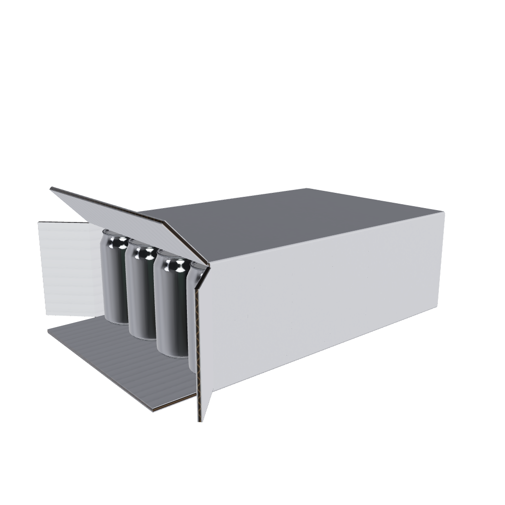 24 Can 375ml Shipper - End Open - White - 269 x 135 x 400mm (Pack of 25)