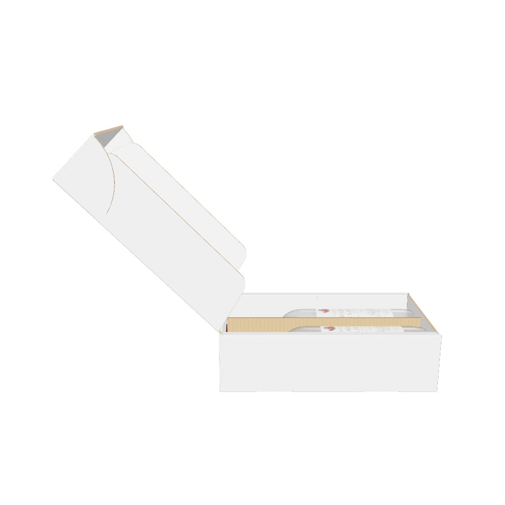 2 Bottle Wine Gift Pack - White - 185 x 340 x 92mm (Pack of 25)