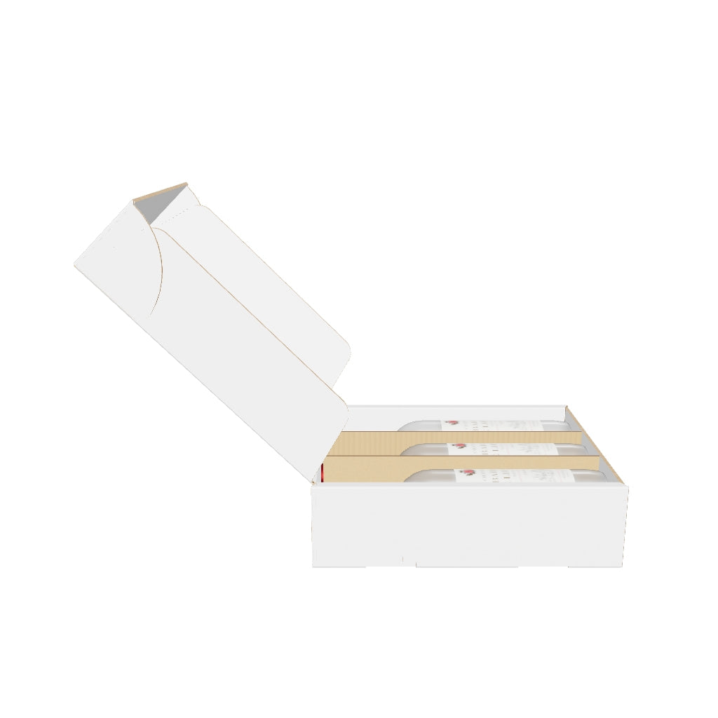 3 Bottle Wine Gift Pack - White - 270 x 340 x 92mm (Pack of 25)